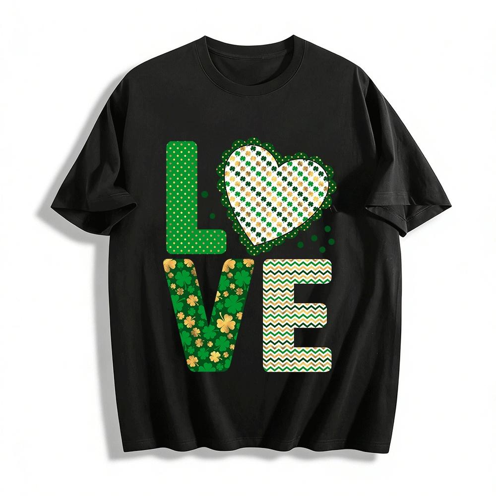 St. Patrick s Day LOVE Clover Print Casual Top Pure cotton T-shirt XXS
St. Patrick s Day LOVE Clover Print Casual Top Pure cotton T-shirt XXS