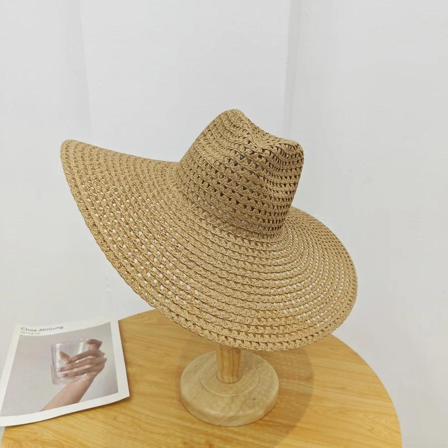 New British Hollow Breathable Mesh Straw Hat Designer Jazz Top Sunshade Beach Hat Women s Summer Seaside Resort Big Brim Sun Hat хакі
New British Hollow Breathable Mesh Straw Hat Designer Jazz Top Sunshade Beach Hat Women s Summer Seaside Resort Big Brim Sun Hat хакі