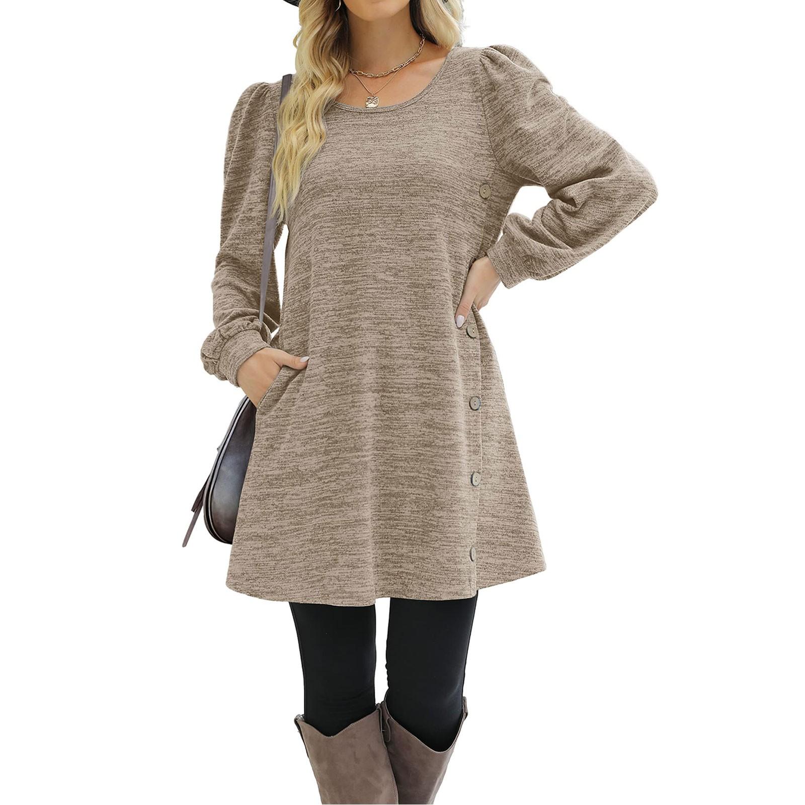 Модное женское повседневное свободное платье с круглым вырезом и пуговицами с длинным рукавом XXL хаки
Модное женское повседневное свободное платье с круглым вырезом и пуговицами с длинным рукавом XXL хаки
