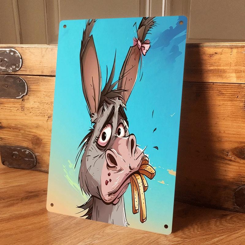 1 piece of cartoon donkey eating French fries tin painting plaque, creative animal kitchen decoration, children s room bedroom w (as the picture,20x30cm)
1 piece of cartoon donkey eating French fries tin painting plaque, creative animal kitchen decoration, children s room bedroom w (as the picture,20x30cm)