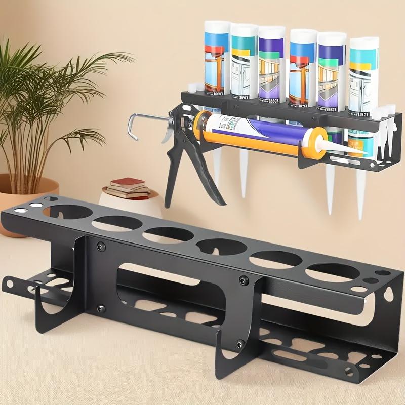 1Pc Heavy-Duty Metal Caulking Gun And Tube Organizer - Wall-Mounted Grooved Rack, Holds 6 Tubes And Nozzles, Space-Saving For Garage, Workshop, Store 1Pc чорний
1Pc Heavy-Duty Metal Caulking Gun And Tube Organizer - Wall-Mounted Grooved Rack, Holds 6 Tubes And Nozzles, Space-Saving For Garage, Workshop, Store 1Pc чорний