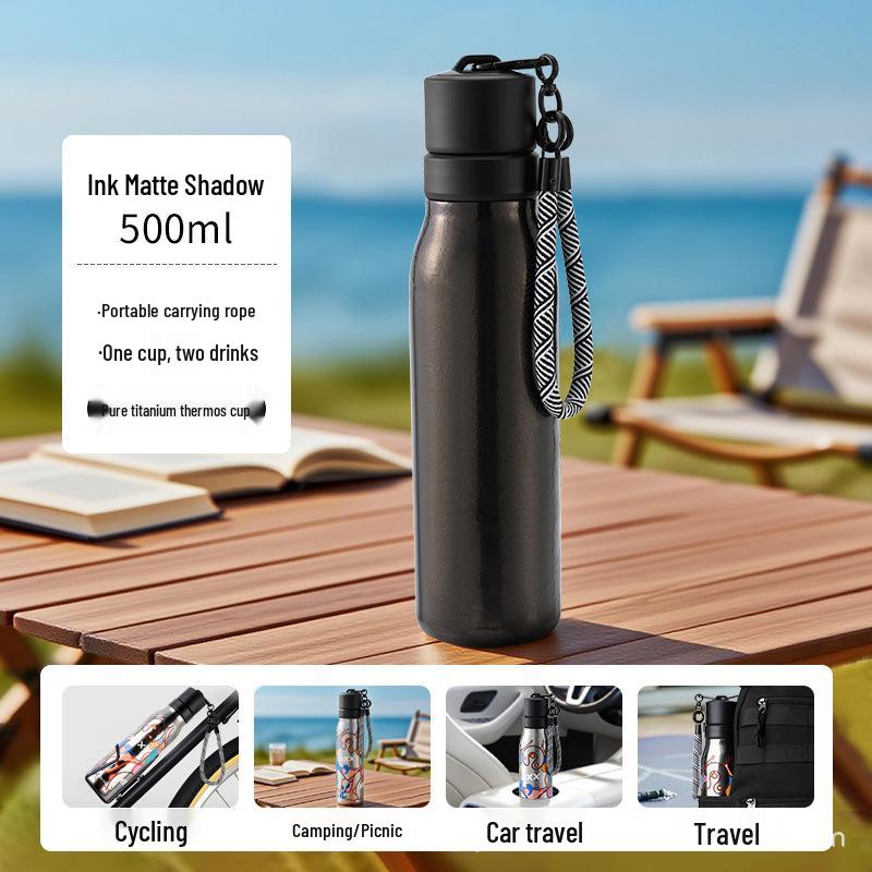 Pure Titanium Insulated Cup - Portable Outdoor Sports Cup for Students & Couples with Lanyard 500ml
Pure Titanium Insulated Cup - Portable Outdoor Sports Cup for Students & Couples with Lanyard 500ml