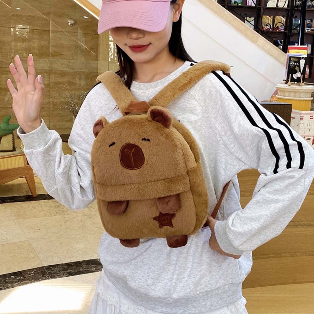 Soft Capybara Plush Backpack Cute Large Capacity School Bag Creative Cartoon Animal Daypack Boys Style 4 
Soft Capybara Plush Backpack Cute Large Capacity School Bag Creative Cartoon Animal Daypack Boys Style 4