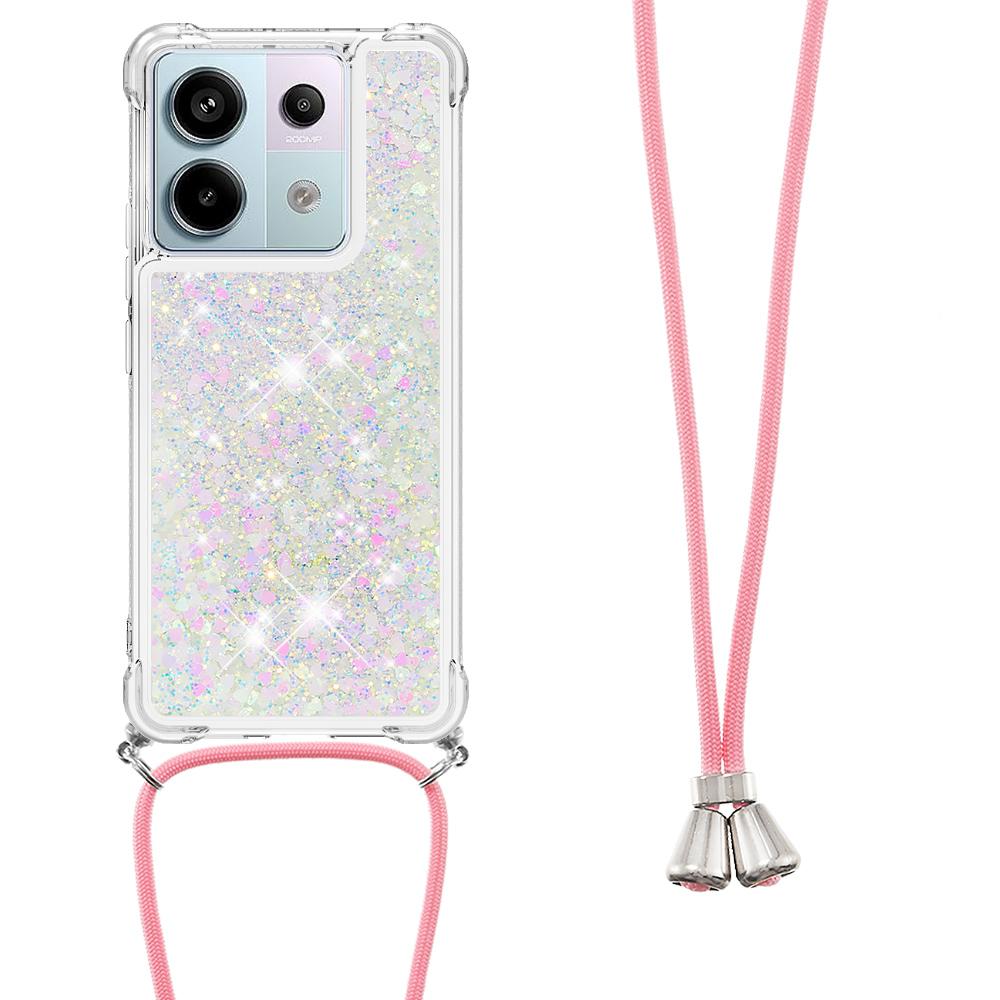For Xiaomi Redmi Note 13 Pro 5G/Poco X6 5G TPU Case Quicksand Design Phone Cover with Lanyard Laser/Hearts
For Xiaomi Redmi Note 13 Pro 5G/Poco X6 5G TPU Case Quicksand Design Phone Cover with Lanyard Laser/Hearts