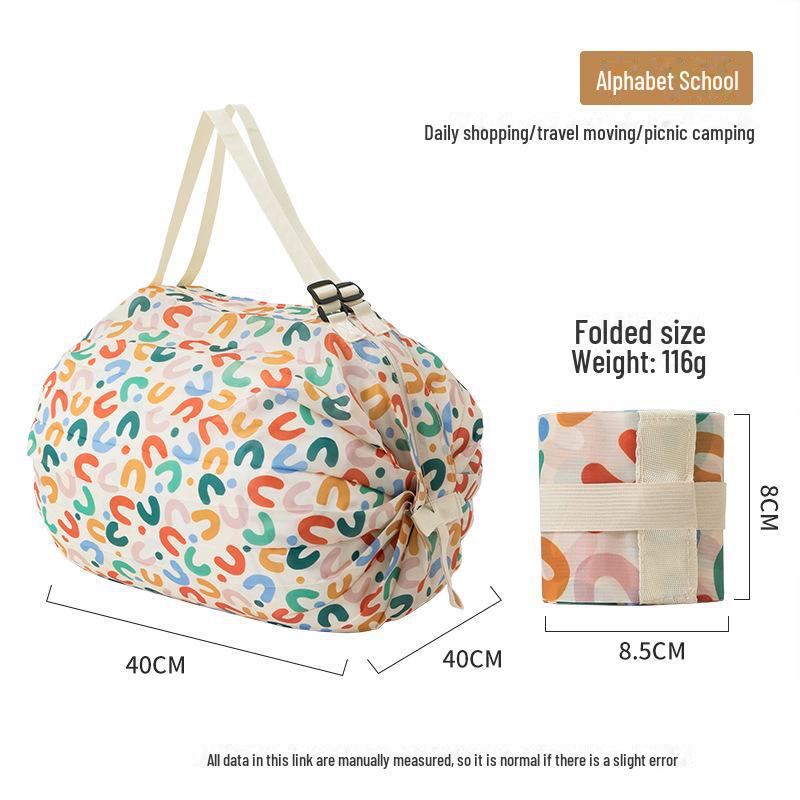 Складная портативная большая экологичная сумка для покупок с плечевым ремнем