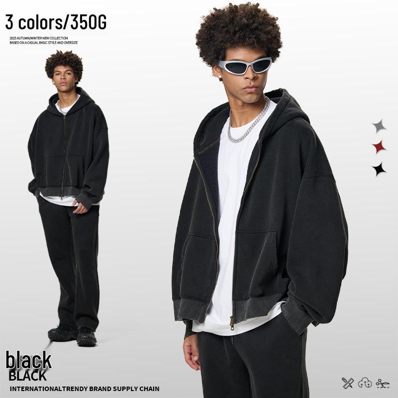 Retro Zipper Color-Washed Casual Hoodie Jacket for Autumn/Winter XL
Retro Zipper Color-Washed Casual Hoodie Jacket for Autumn/Winter XL