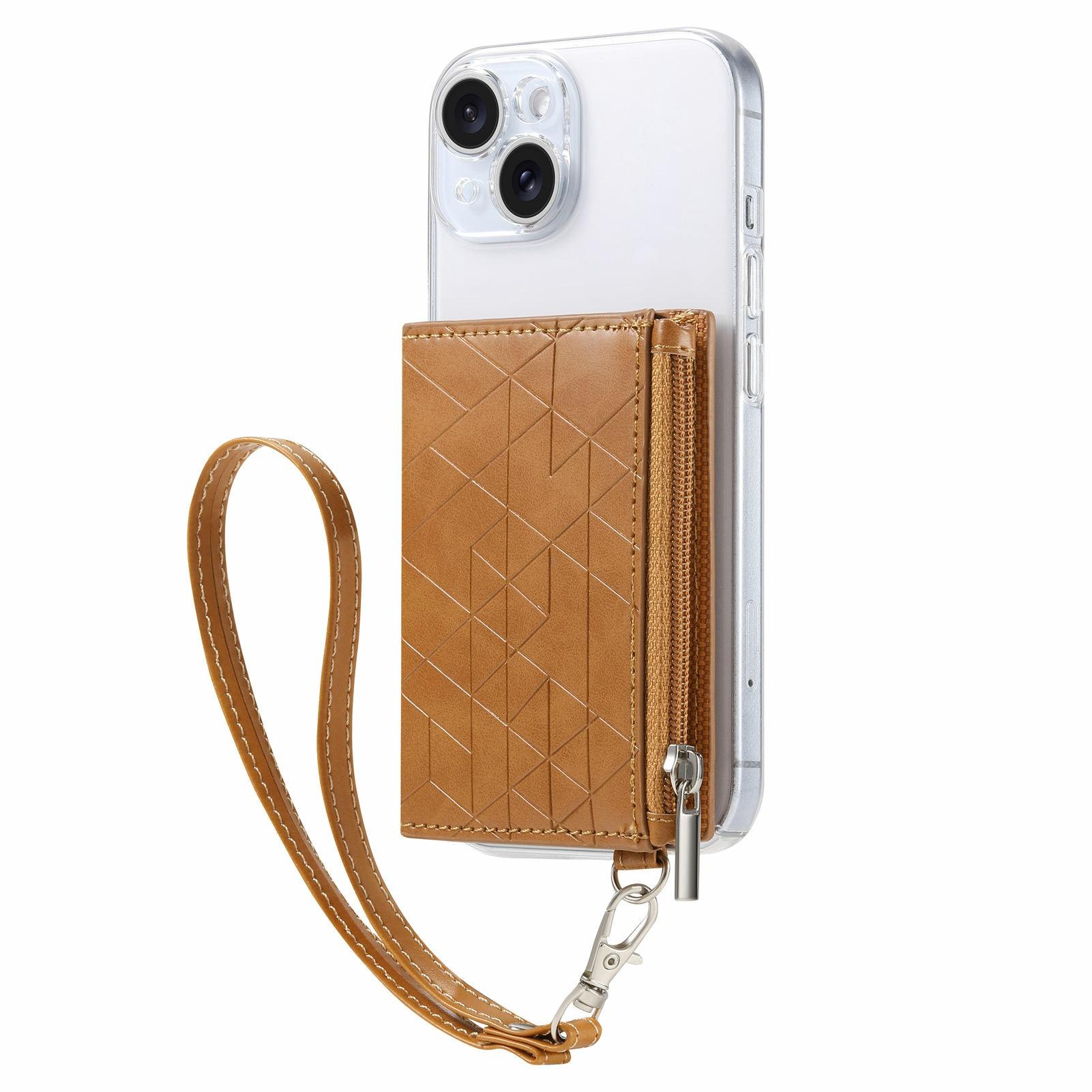 KB-66 Adhesive Leather Phone Card Bag Zipper Wallet Card Holder Kickstand with Strap Brown
KB-66 Adhesive Leather Phone Card Bag Zipper Wallet Card Holder Kickstand with Strap Brown
