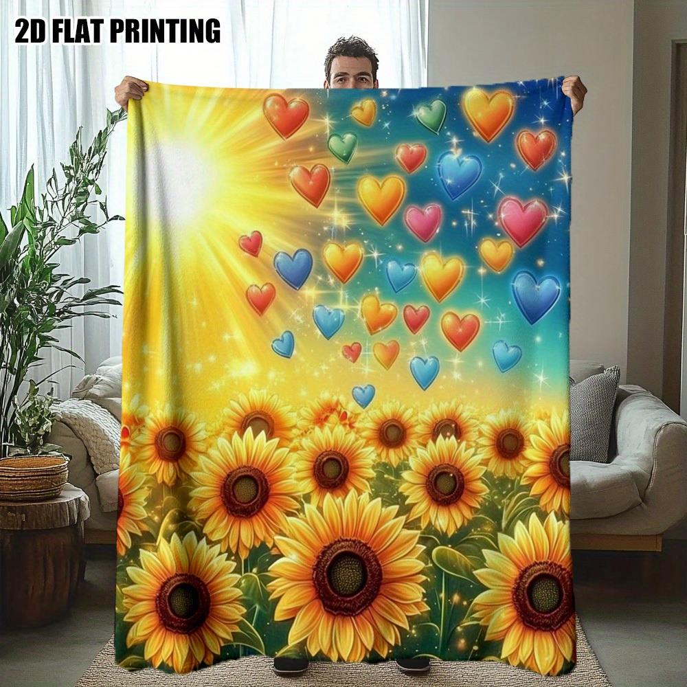 Sunshine Sunflower Pattern Flannel printed blanket suitable for all seasons suitable for living room office sofa and travel 75x100cm
Sunshine Sunflower Pattern Flannel printed blanket suitable for all seasons suitable for living room office sofa and travel 75x100cm