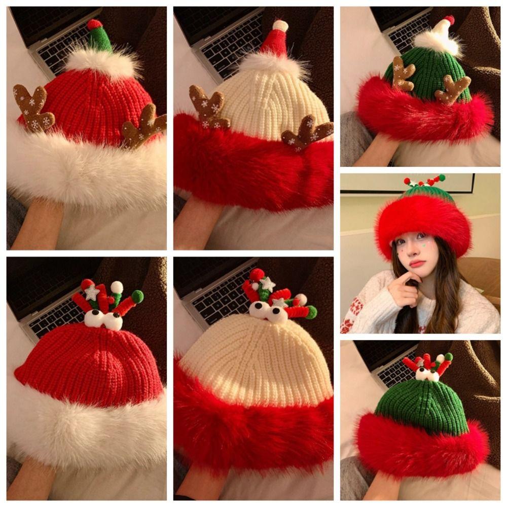 Windproof Red Knitted Woolen Hat Antlers Thickened Brimless Cap Versatile Big Pullover Hat Women
Windproof Red Knitted Woolen Hat Antlers Thickened Brimless Cap Versatile Big Pullover Hat Women