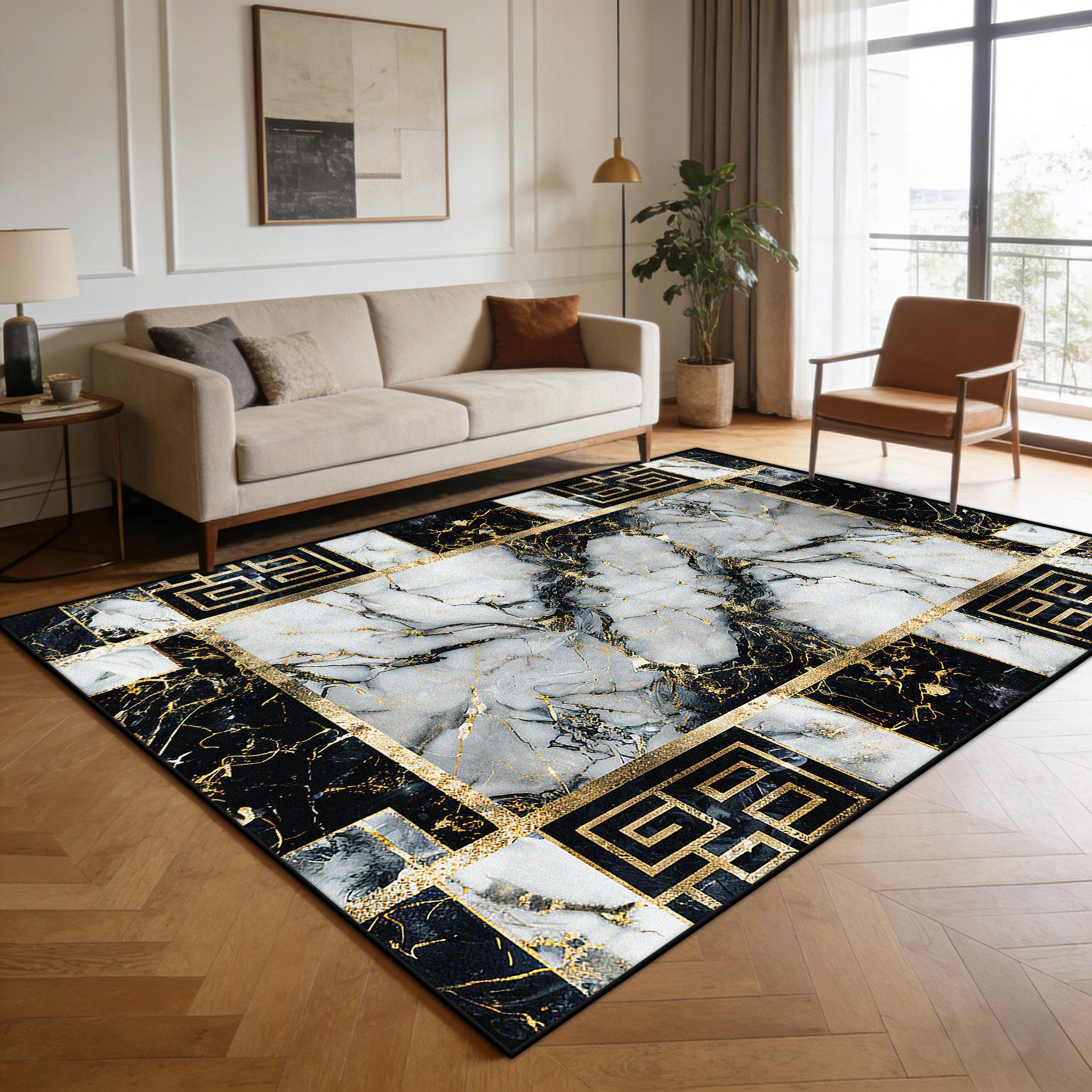 Marble Gold Circular Geometry Living Room Carpet Home Decoration Luxury Antiskid Soft Rug Large Size Easy Clean Fluffy Floor Mat 60x90cm
Marble Gold Circular Geometry Living Room Carpet Home Decoration Luxury Antiskid Soft Rug Large Size Easy Clean Fluffy Floor Mat 60x90cm