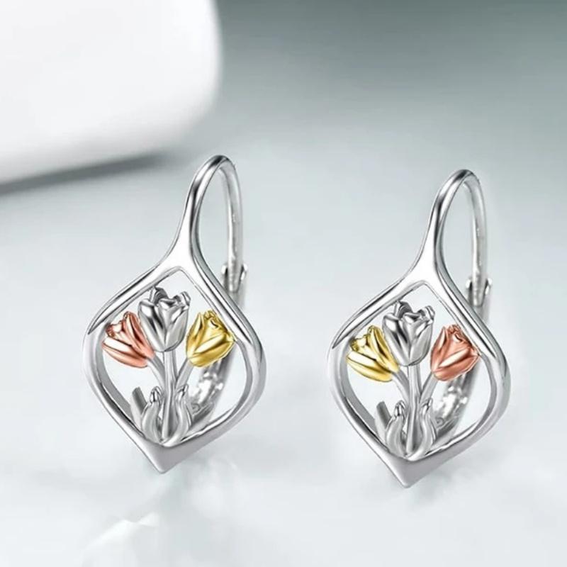 Huitan Stylish Tulip Drop Earrings Lady Novel Tricolor Design Gorgeous Accessories for Party Delicate Glossy Engagement Zircon
Huitan Stylish Tulip Drop Earrings Lady Novel Tricolor Design Gorgeous Accessories for Party Delicate Glossy Engagement Zircon