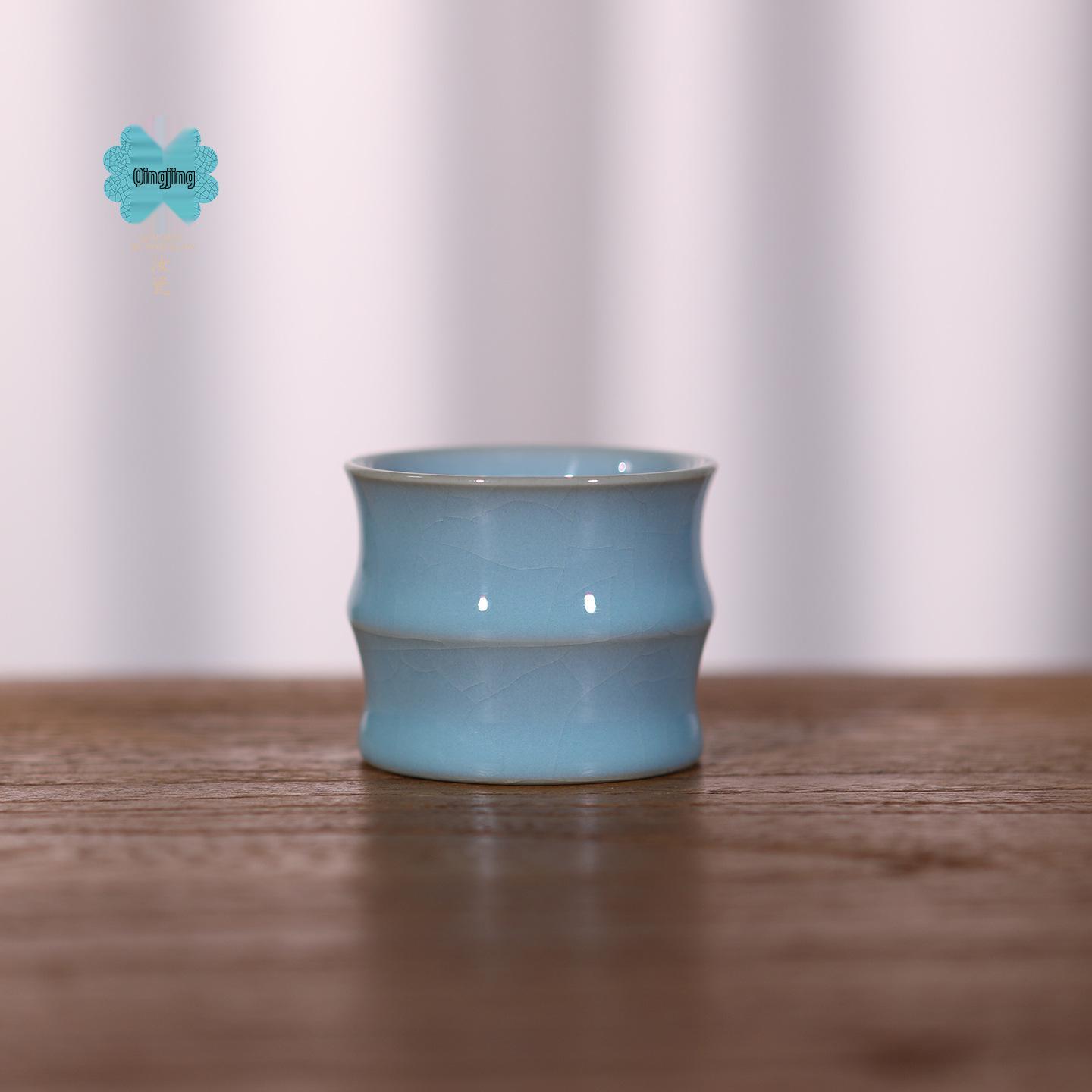 Handcrafted Ru Kiln Bamboo Joint Teacup - High-End Ceramic Master Cup Safe Packaging
Handcrafted Ru Kiln Bamboo Joint Teacup - High-End Ceramic Master Cup Safe Packaging