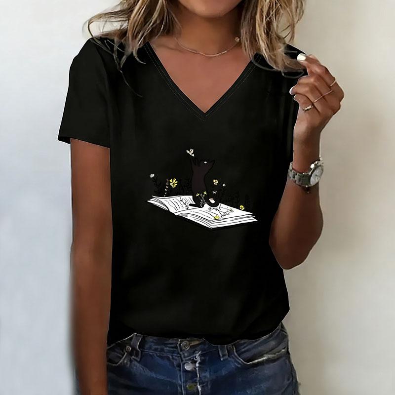 Fashion T-shirt V-neck T-shirt Women s Short sleeved T-shirt XL
Fashion T-shirt V-neck T-shirt Women s Short sleeved T-shirt XL
