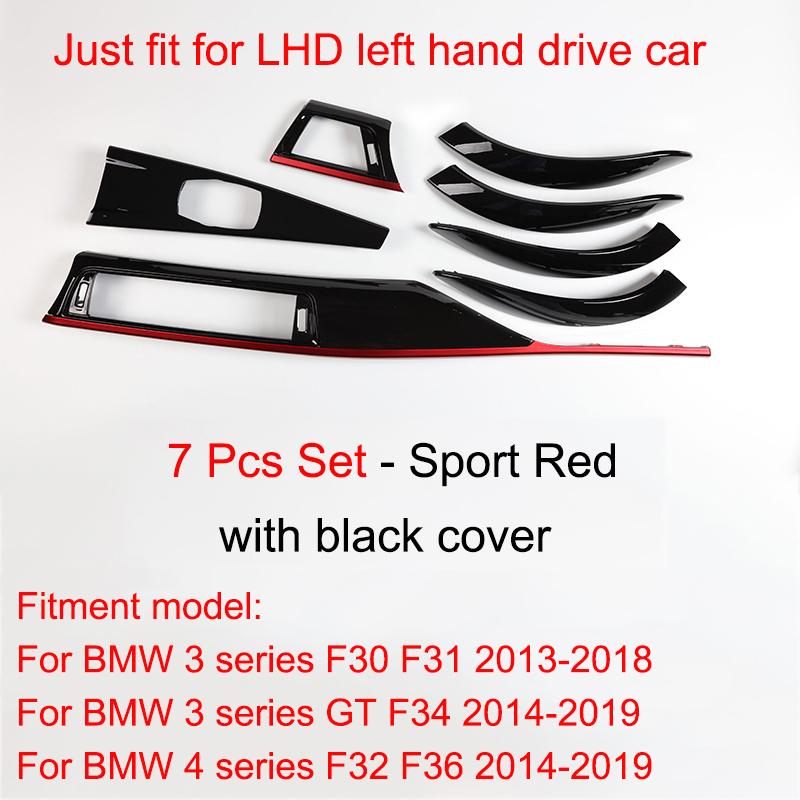 3 4 Серія 3GT F30 F31 F32 F34 F36 BMW Замінні декоративні накладки на панель приладів та двері салону Набір з 7 предметів red 7PCS
3 4 Серія 3GT F30 F31 F32 F34 F36 BMW Замінні декоративні накладки на панель приладів та двері салону Набір з 7 предметів red 7PCS