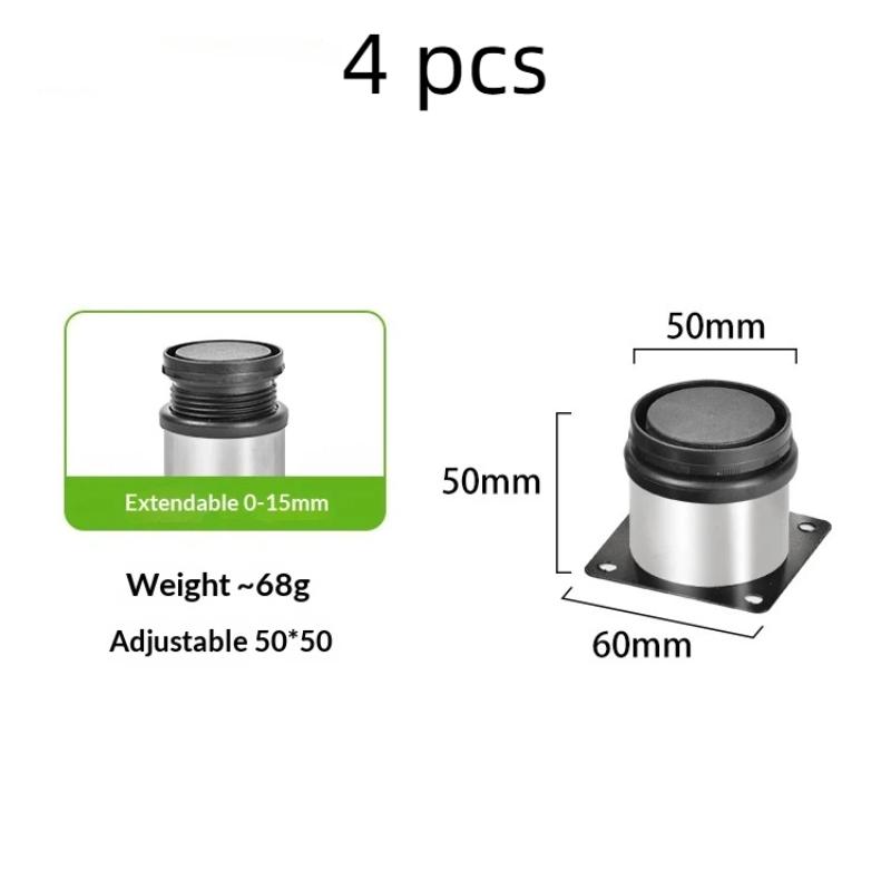 4Pcs Stainless Steel Furniture Adjustable Sofa Bed Leg Table Bed Sofa Cabinet Legs Metal Replacement Foot 5-15Cm Height Durable 4pcs 50x50mm
4Pcs Stainless Steel Furniture Adjustable Sofa Bed Leg Table Bed Sofa Cabinet Legs Metal Replacement Foot 5-15Cm Height Durable 4pcs 50x50mm