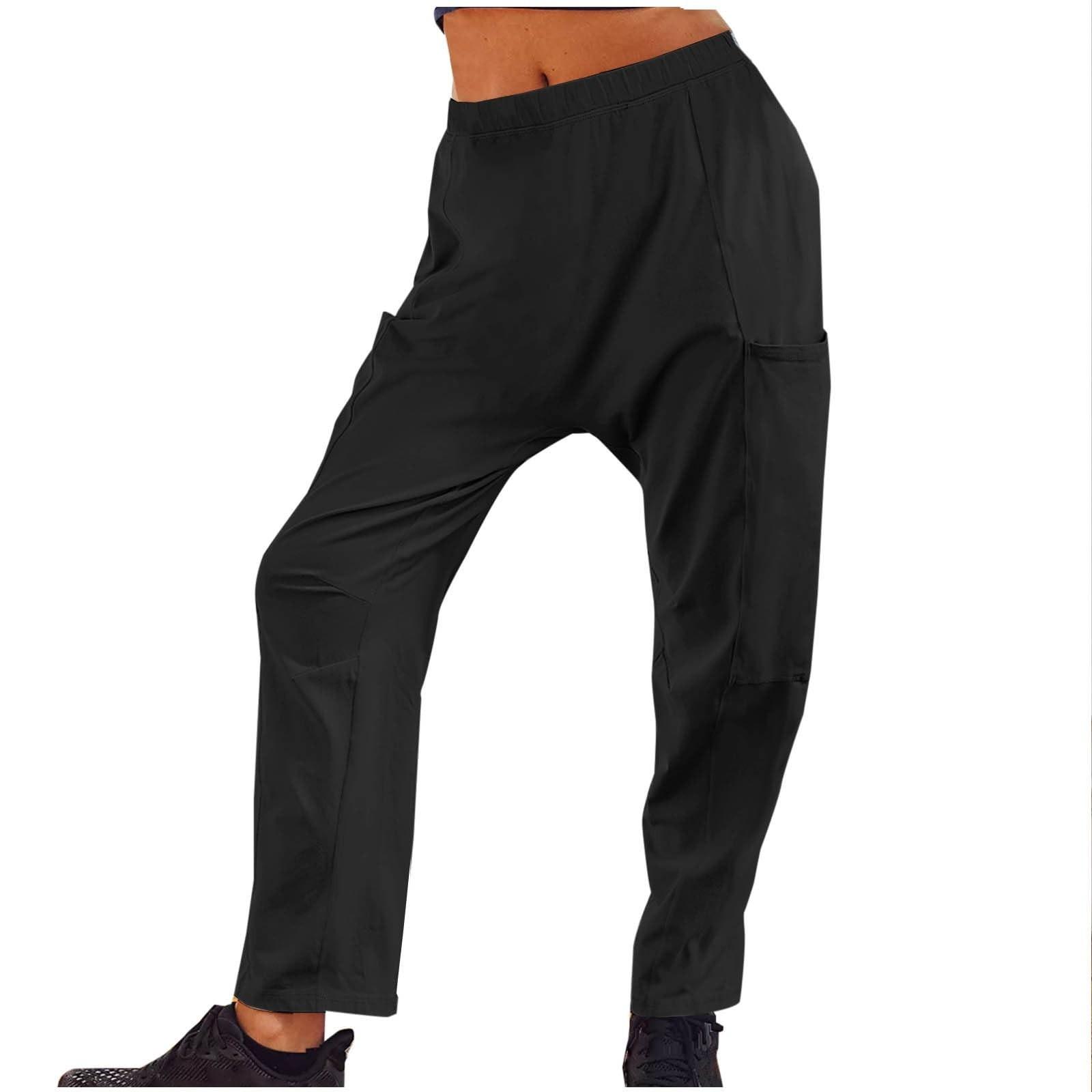 Эластичные повседневные спортивные брюки однотонные повседневные брюки для женщин с карманами L чёрный
Эластичные повседневные спортивные брюки однотонные повседневные брюки для женщин с карманами L чёрный