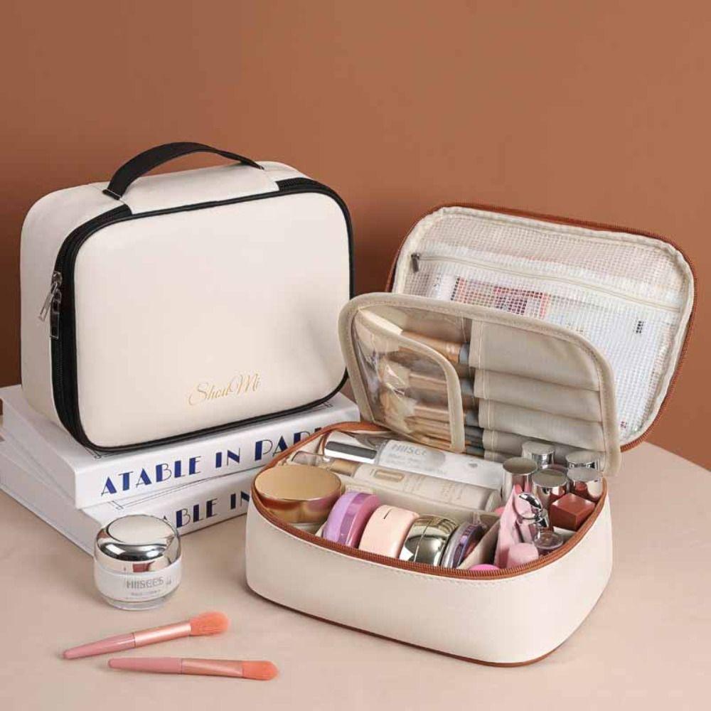 Zipper Pillow Makeup Pouch Square Travel Wash Bag Ins PU Leather Cosmetic Bag Female/Girls Brown(Style B)
Zipper Pillow Makeup Pouch Square Travel Wash Bag Ins PU Leather Cosmetic Bag Female/Girls Brown(Style B)