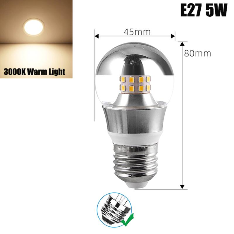Led Mirror Bulb Half Silver Filament Led 5W E27/E14 Base 360 Degree Angle Warm White Neutral Light Ball Lamp Decoration 5
Led Mirror Bulb Half Silver Filament Led 5W E27/E14 Base 360 Degree Angle Warm White Neutral Light Ball Lamp Decoration 5