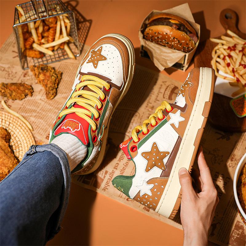 2025 new men s shoes burger fries star bread shoes niche Harajuku trend sports and leisure board shoes X88-5 44
2025 new men s shoes burger fries star bread shoes niche Harajuku trend sports and leisure board shoes X88-5 44