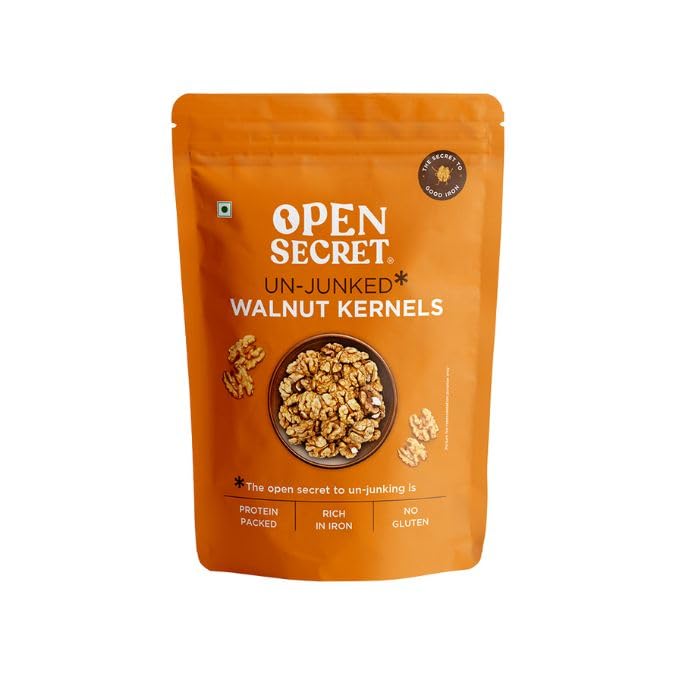 Open Secret Premium Walnut | 200g | Walnuts, Walnuts Without Shell, Akhrot, walnut Kernel, Dry Fruits, Healthy Snacks, Walnut Kernel (Pack of 1)
Open Secret Premium Walnut | 200g | Walnuts, Walnuts Without Shell, Akhrot, walnut Kernel, Dry Fruits, Healthy Snacks, Walnut Kernel (Pack of 1)