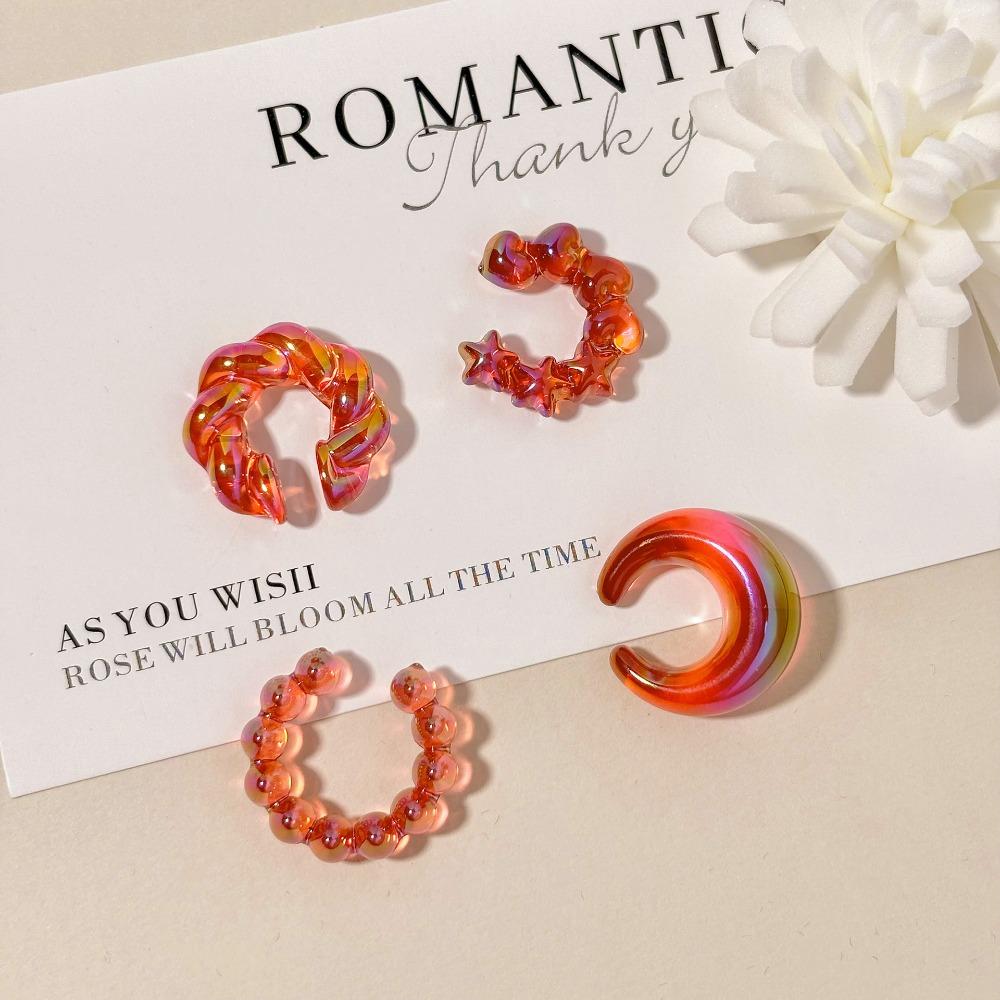 4PCS Transparent Clip on Earrings Colorful Ear Buckle Women Threadless Ear Cuffs Set Jewelry Gifts прозорий червоний колір
4PCS Transparent Clip on Earrings Colorful Ear Buckle Women Threadless Ear Cuffs Set Jewelry Gifts прозорий червоний колір