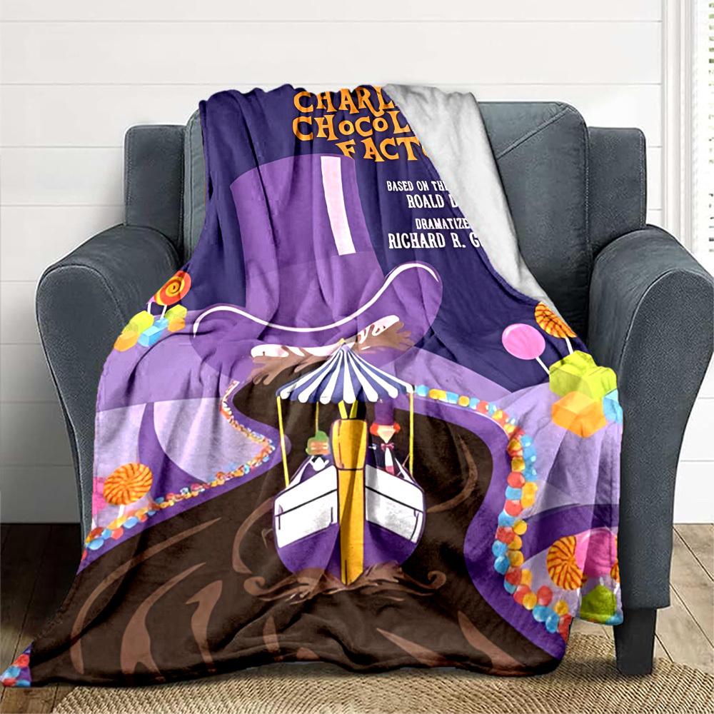 1pc Chocolate Factory Blanket Lightweight Flannel Throw For Sofa, Bed, Travel, Camping, Livingroom, Office, Couch, Chair, And Bed 80x120cm
1pc Chocolate Factory Blanket Lightweight Flannel Throw For Sofa, Bed, Travel, Camping, Livingroom, Office, Couch, Chair, And Bed 80x120cm