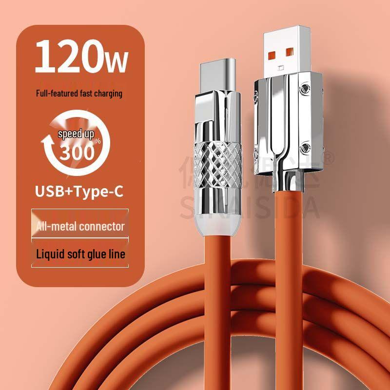 120W Super Fast Charging Type-C Cable for Huawei, Vivo, OPPO, and Honor
120W Super Fast Charging Type-C Cable for Huawei, Vivo, OPPO, and Honor