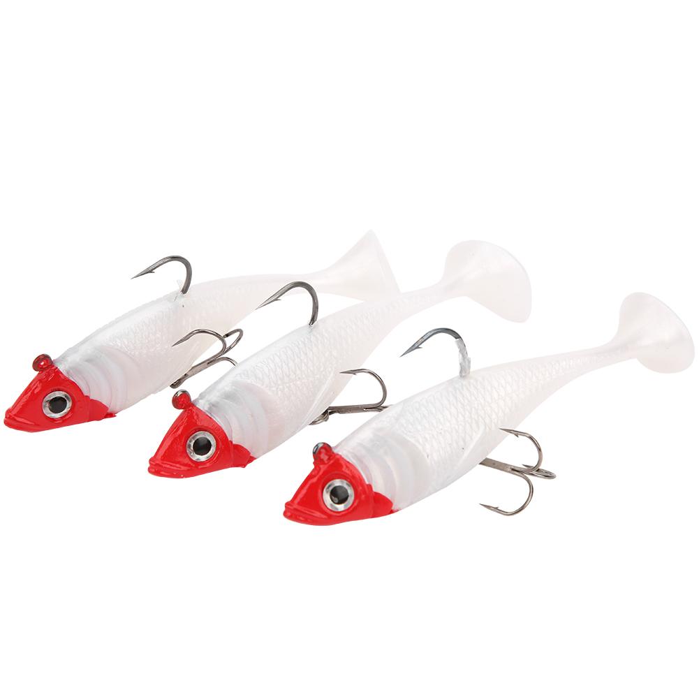 3PCs Pack Fishing Lure TTailed Red Head White Body Fishing Lures Packed Soft Bait
3PCs Pack Fishing Lure TTailed Red Head White Body Fishing Lures Packed Soft Bait