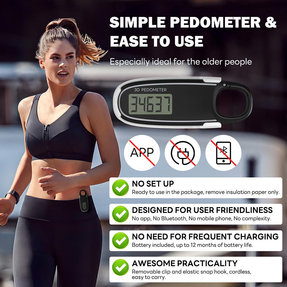 3D Pedometer Clip On Step Counter Portable Digital Pedometer Accurate Step Tracker Electronic Pedometer for Adults Kids Seniors чёрный
3D Pedometer Clip On Step Counter Portable Digital Pedometer Accurate Step Tracker Electronic Pedometer for Adults Kids Seniors чёрный