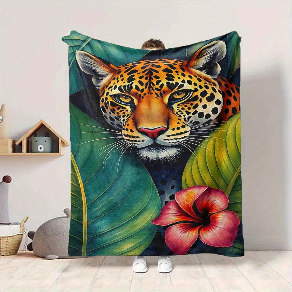 1pc Jungle Leopard Lightweight Flannel Blanket, Comfortable and Warm Blanket, for Office and Camping Sofa Bed, Livingroom101 130cmx150cm
1pc Jungle Leopard Lightweight Flannel Blanket, Comfortable and Warm Blanket, for Office and Camping Sofa Bed, Livingroom101 130cmx150cm