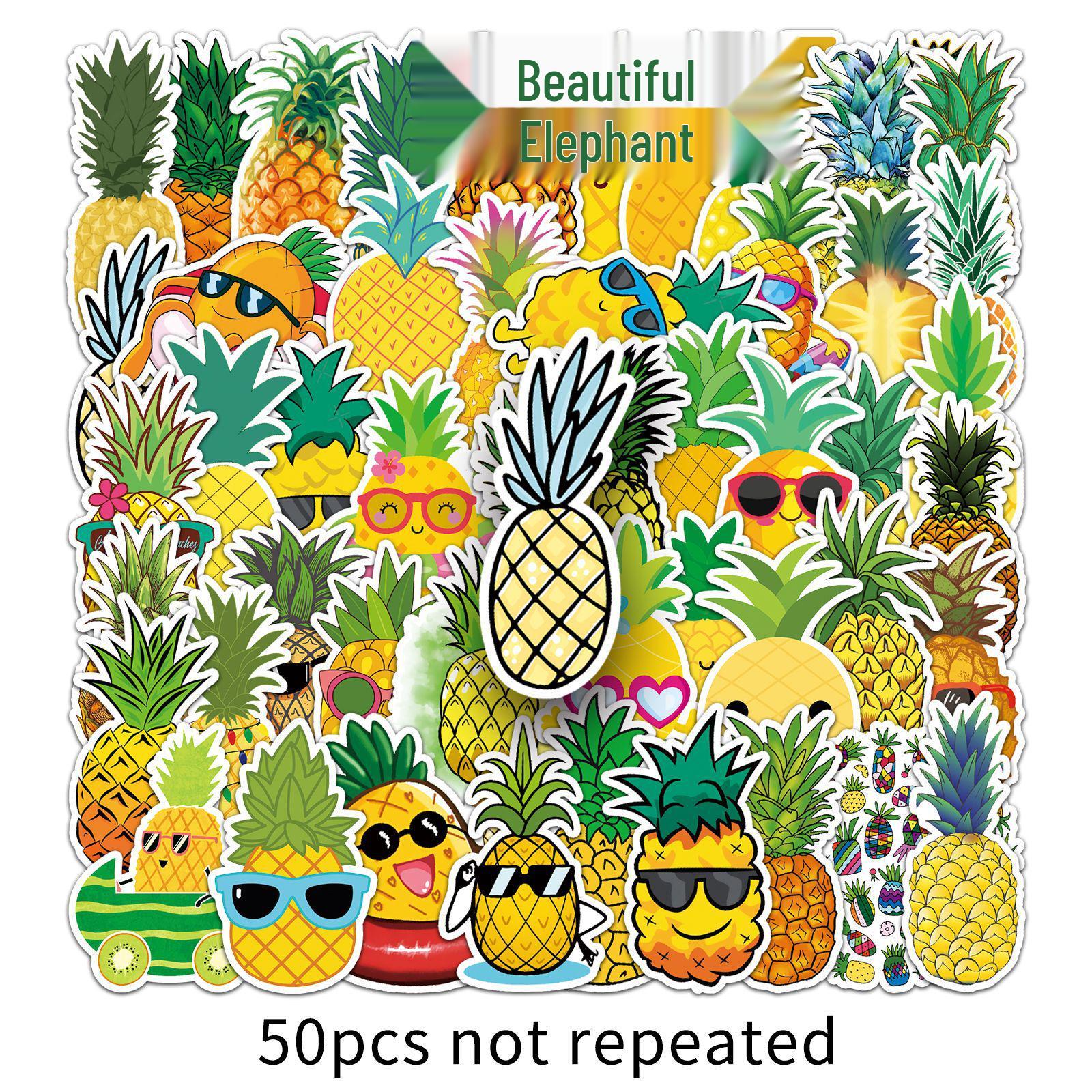 Pineapple Cartoon Waterproof Stickers - 50 Sheets for Phone, Water Bottle & Stationery Decoration
Pineapple Cartoon Waterproof Stickers - 50 Sheets for Phone, Water Bottle & Stationery Decoration