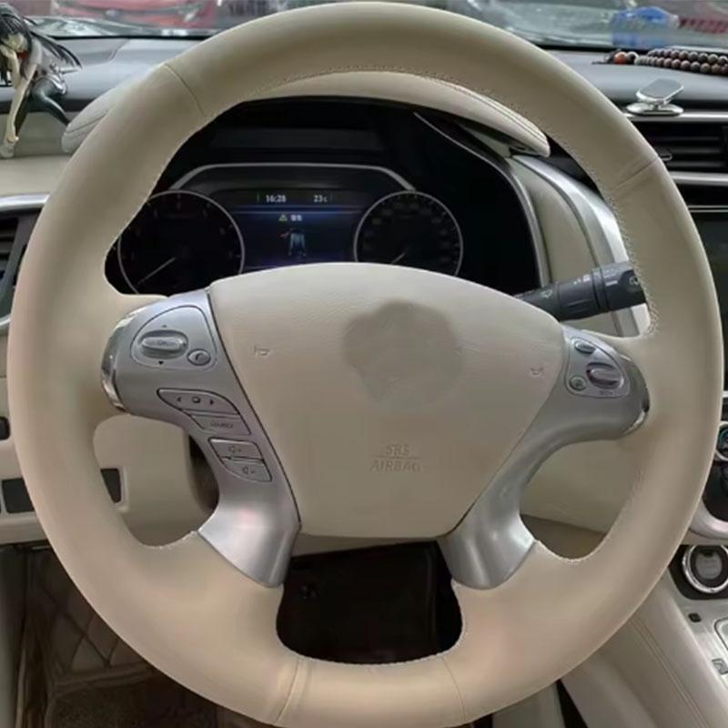 Для Infiniti JX35 M M25 M35 M37 M56 Q70 QX60 Ручна прошивка Нековзна Чорна Бежева Шкіряна Накладка на Кермо Автомобіля бежевий
Для Infiniti JX35 M M25 M35 M37 M56 Q70 QX60 Ручна прошивка Нековзна Чорна Бежева Шкіряна Накладка на Кермо Автомобіля бежевий
