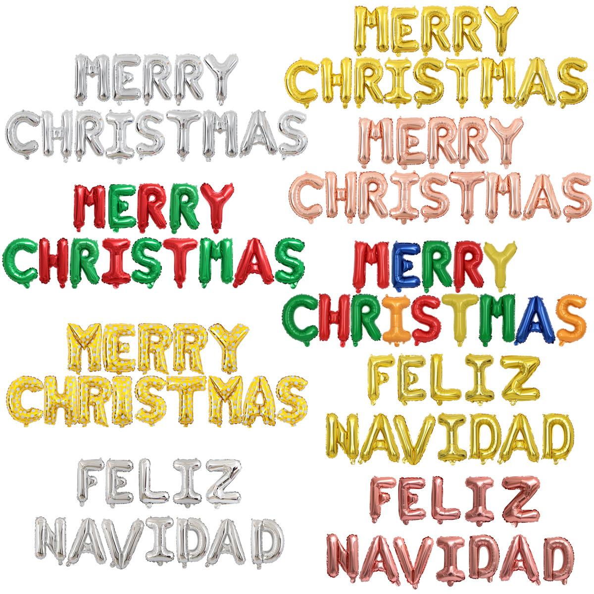 14PCS 16inch Rose Gold Merry Chrristmas FEILZNAVIDAD Eve aluminum foil party Decorations accessories home decor navidad Globos
14PCS 16inch Rose Gold Merry Chrristmas FEILZNAVIDAD Eve aluminum foil party Decorations accessories home decor navidad Globos