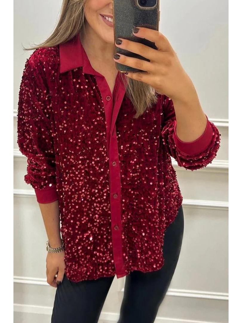 2026 Autumn/Winter Women s Loose Fit Sequin Long Sleeve Shirt 3XL червоний
2026 Autumn/Winter Women s Loose Fit Sequin Long Sleeve Shirt 3XL червоний