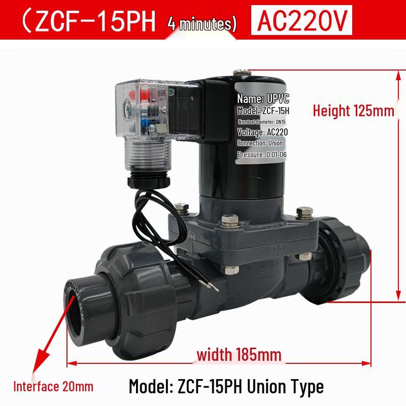 UPVC Anti-corrosion Solenoid Valve, Double Union, DN15/DN25
UPVC Anti-corrosion Solenoid Valve, Double Union, DN15/DN25