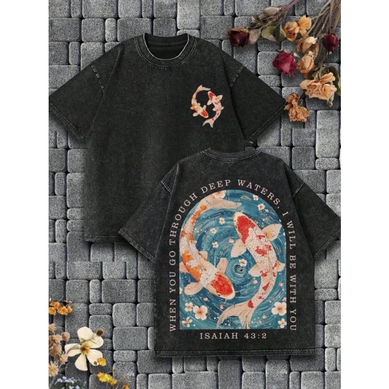 Мужская washed cotton футболка с коротким рукавом Двусторонняя печать Узор с карпом Библейский стих ИСАЙЯ 432 Ретро Старая Свободная Повседневная Трендовая Летняя Топ S чёрный
Мужская washed cotton футболка с коротким рукавом Двусторонняя печать Узор с карпом Библейский стих ИСАЙЯ 432 Ретро Старая Свободная Повседневная Трендовая Летняя Топ S чёрный