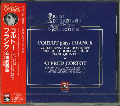 CD CORTOT (ALFRED), FRANK & OTHERS - Frank: Symphonic Variations TOCE8899 Japan ObiClassical Used
CD CORTOT (ALFRED), FRANK & OTHERS - Frank: Symphonic Variations TOCE8899 Japan ObiClassical Used