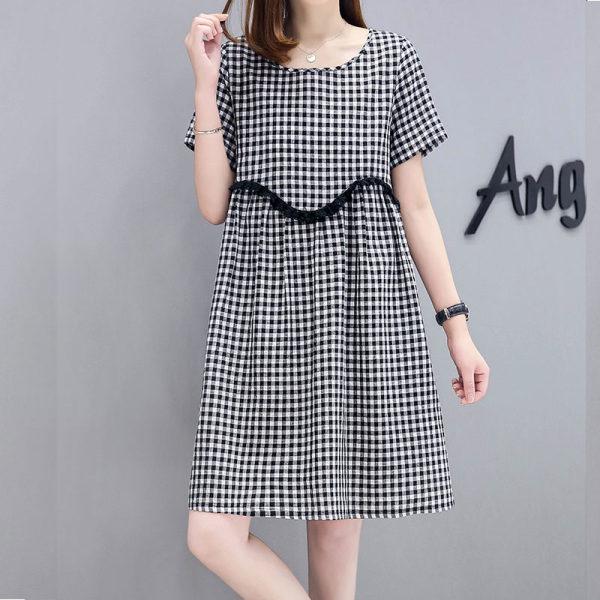2025 Summer Plus Size Women s Plaid Dress - Loose, Slimming, Age-Defying, Belly-Concealing Fashion XXL Premium
2025 Summer Plus Size Women s Plaid Dress - Loose, Slimming, Age-Defying, Belly-Concealing Fashion XXL Premium
