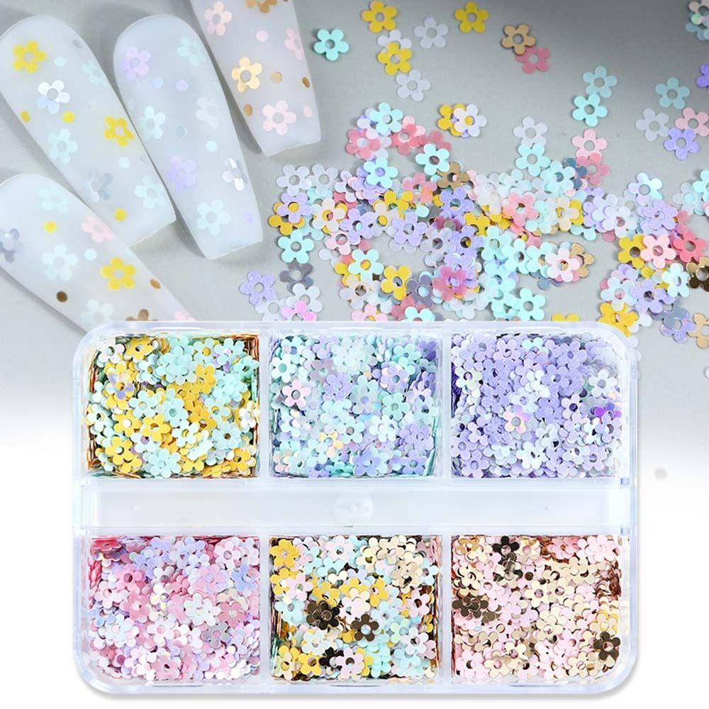 Nail Charms Plum Blossom Nail Decorations Nail Glitter Flakes Nail Jewelry Flowers Nail Sequins 6Grids
Nail Charms Plum Blossom Nail Decorations Nail Glitter Flakes Nail Jewelry Flowers Nail Sequins 6Grids
