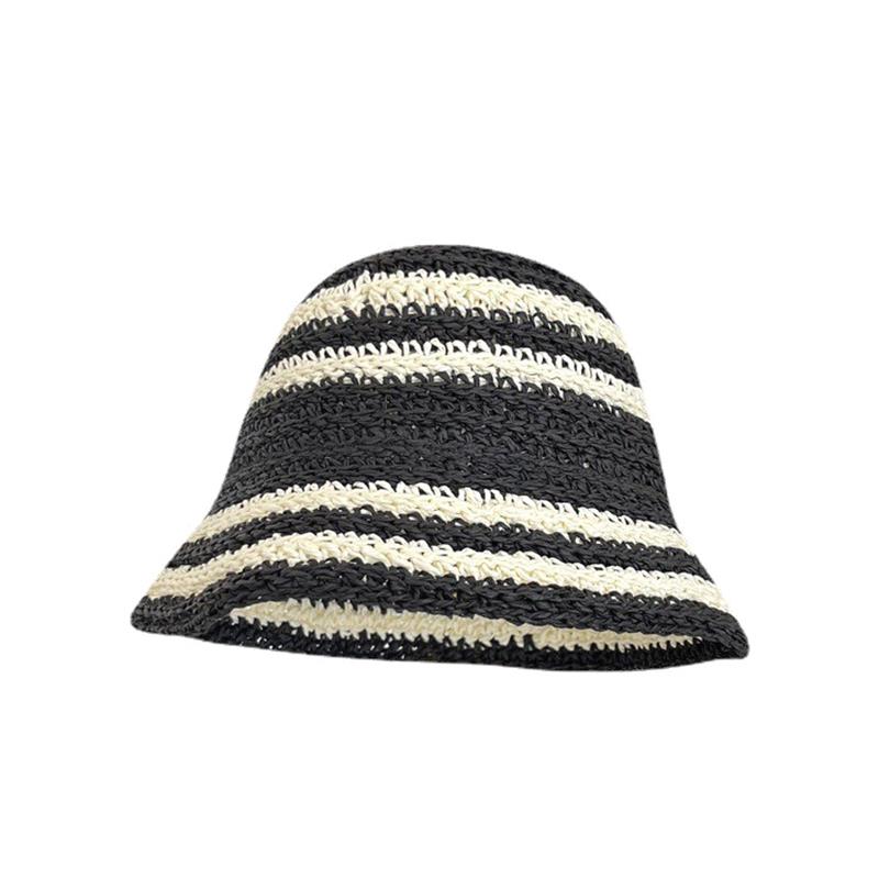 Woven Straw Hat Women Summer Strip Sunshade Bucket Hat Fashion Sunscreen Foldable UV Protection Paper Panama Hat 56-58cm(adult size) чорний
Woven Straw Hat Women Summer Strip Sunshade Bucket Hat Fashion Sunscreen Foldable UV Protection Paper Panama Hat 56-58cm(adult size) чорний