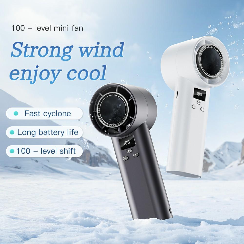 100-Speed Stepless Handheld Fan LED Display Portable Wind Blower Adjustable Cooling Fan Champagne Gold
100-Speed Stepless Handheld Fan LED Display Portable Wind Blower Adjustable Cooling Fan Champagne Gold