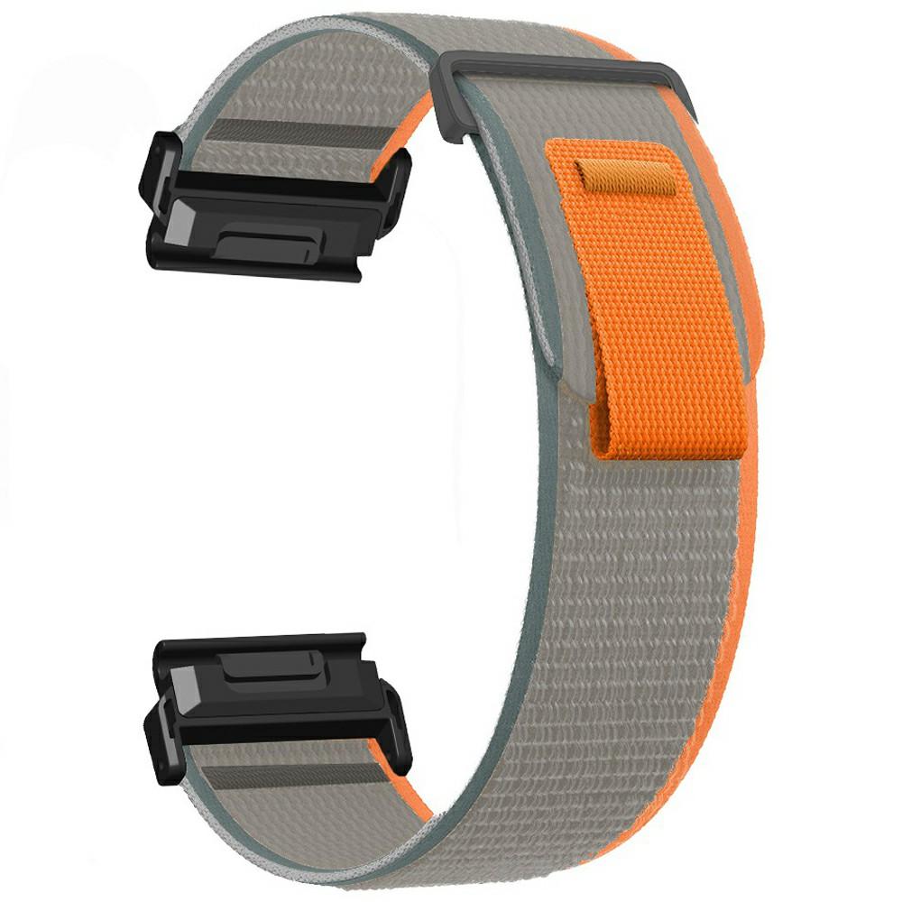 Watch Band for Garmin Fenix 7X/6X/5X Replacement Nylon Adjustable Loop Fastener Strap Grey+Orange
Watch Band for Garmin Fenix 7X/6X/5X Replacement Nylon Adjustable Loop Fastener Strap Grey+Orange
