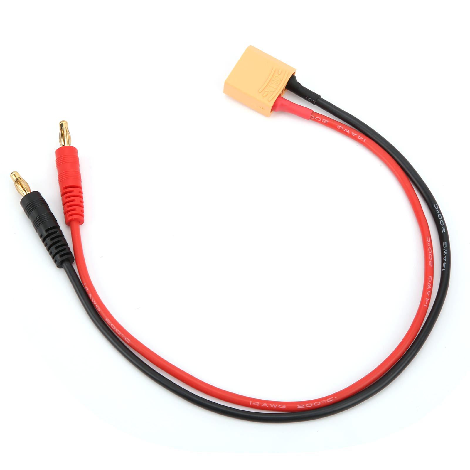 30cm XT90 Male Connector to 4mm Banana Plug 14AWG Adapter Cable for B6 LiPo Battery Charger
30cm XT90 Male Connector to 4mm Banana Plug 14AWG Adapter Cable for B6 LiPo Battery Charger