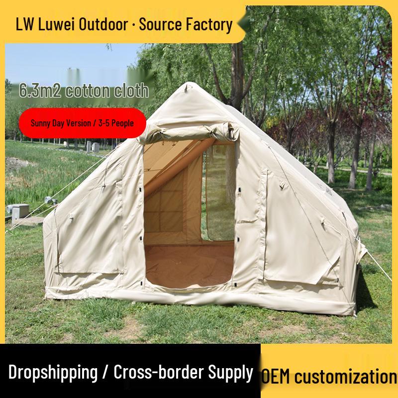 6.3 Sq Inflatable Cotton Canvas Tent – Windproof, Sun & Rain Protection, All-Season No-Setup Camping Tent Double U Door 210g Cotton Fabric грязно-белый
6.3 Sq Inflatable Cotton Canvas Tent – Windproof, Sun & Rain Protection, All-Season No-Setup Camping Tent Double U Door 210g Cotton Fabric грязно-белый
