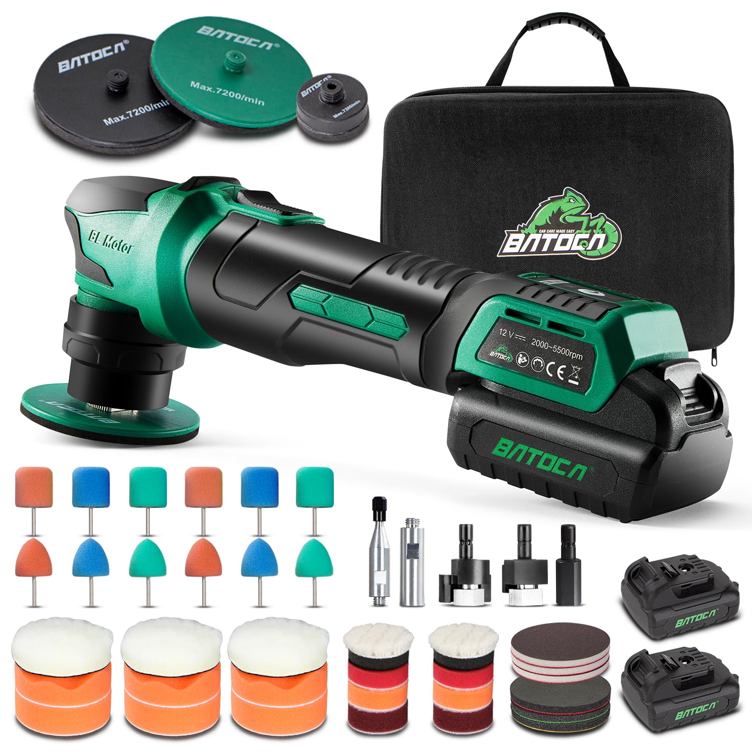 Аккумуляторная мини-полировальная машина BATOCA S4 для тихой бесщеточной 12 В, японская инструкция по эксплуатации, набор аксессуаров, двойного действия, для автомобилей, 30 мм/75 мм, перезаряжаемая, зелёный
Аккумуляторная мини-полировальная машина BATOCA S4 для тихой бесщеточной 12 В, японская инструкция по эксплуатации, набор аксессуаров, двойного действия, для автомобилей, 30 мм/75 мм, перезаряжаемая, зелёный