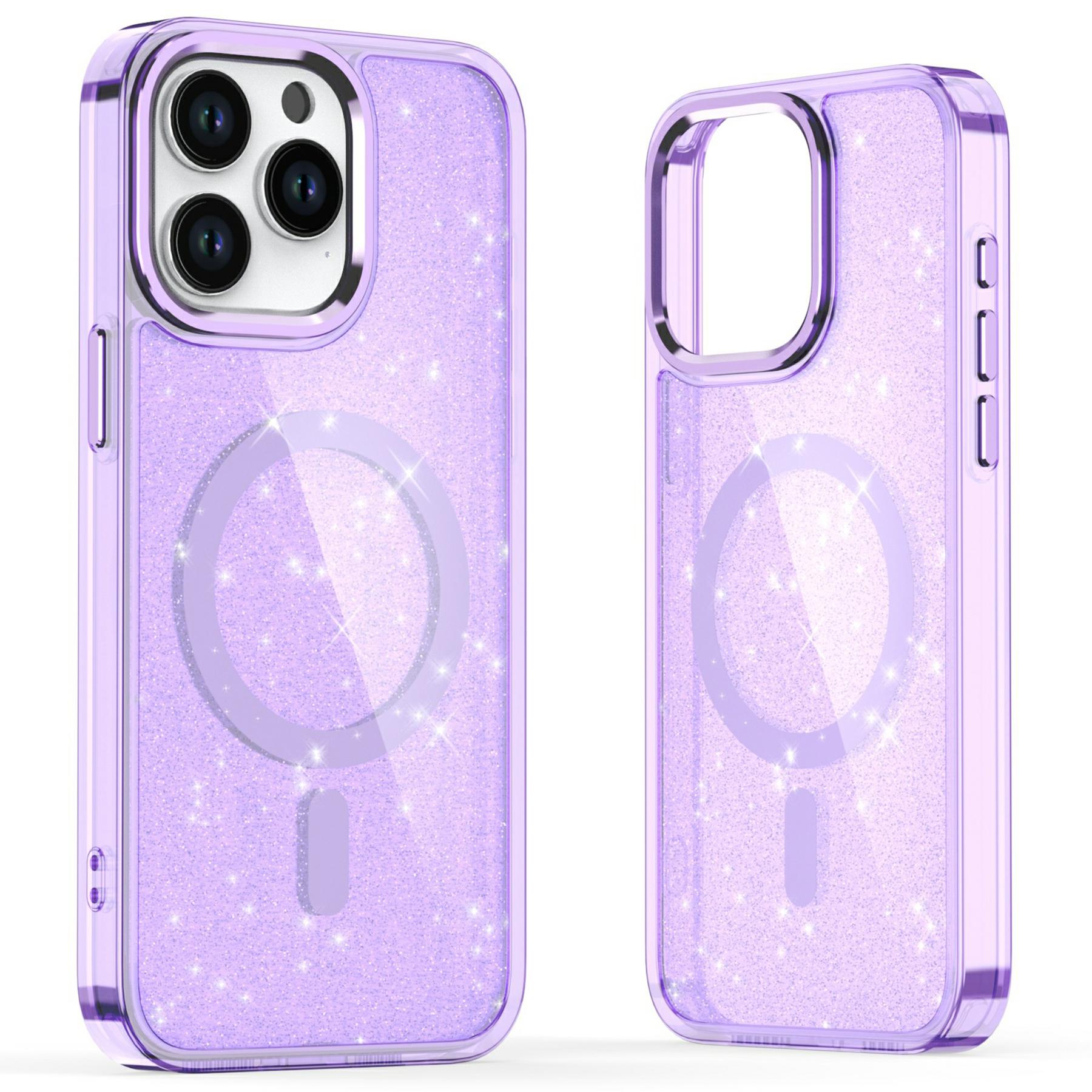 For iPhone 15 Pro Max Case Glitter Design TPU+PC Phone Cover Compatible with MagSafe Purple
For iPhone 15 Pro Max Case Glitter Design TPU+PC Phone Cover Compatible with MagSafe Purple