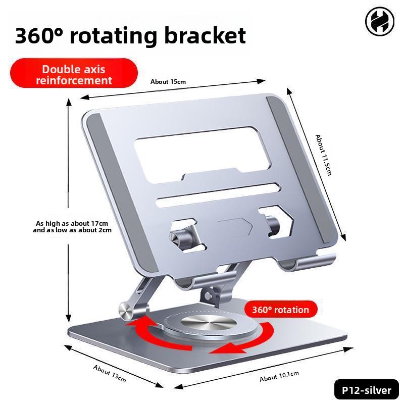 aluminum alloy tablet stand with 360-degree rotation, foldable and multifunctional for desktop use P12【Space Silver】
aluminum alloy tablet stand with 360-degree rotation, foldable and multifunctional for desktop use P12【Space Silver】