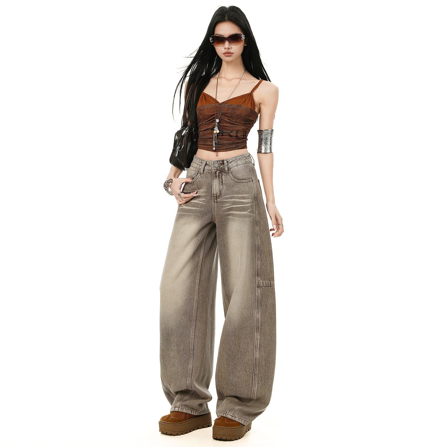 Women s Light Gray Retro Wide-Leg Jeans - Spicy Girl Collection, Spring/Autumn Casual Floor-Length Pants XL
Women s Light Gray Retro Wide-Leg Jeans - Spicy Girl Collection, Spring/Autumn Casual Floor-Length Pants XL