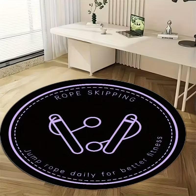 Simple Fluorescent Skipping Rope Anti Slip Mat for Bedroom Living Room Gym Carpet Sports Enthusiasts Home Decoration Carpet 60cm x 60cm
Simple Fluorescent Skipping Rope Anti Slip Mat for Bedroom Living Room Gym Carpet Sports Enthusiasts Home Decoration Carpet 60cm x 60cm