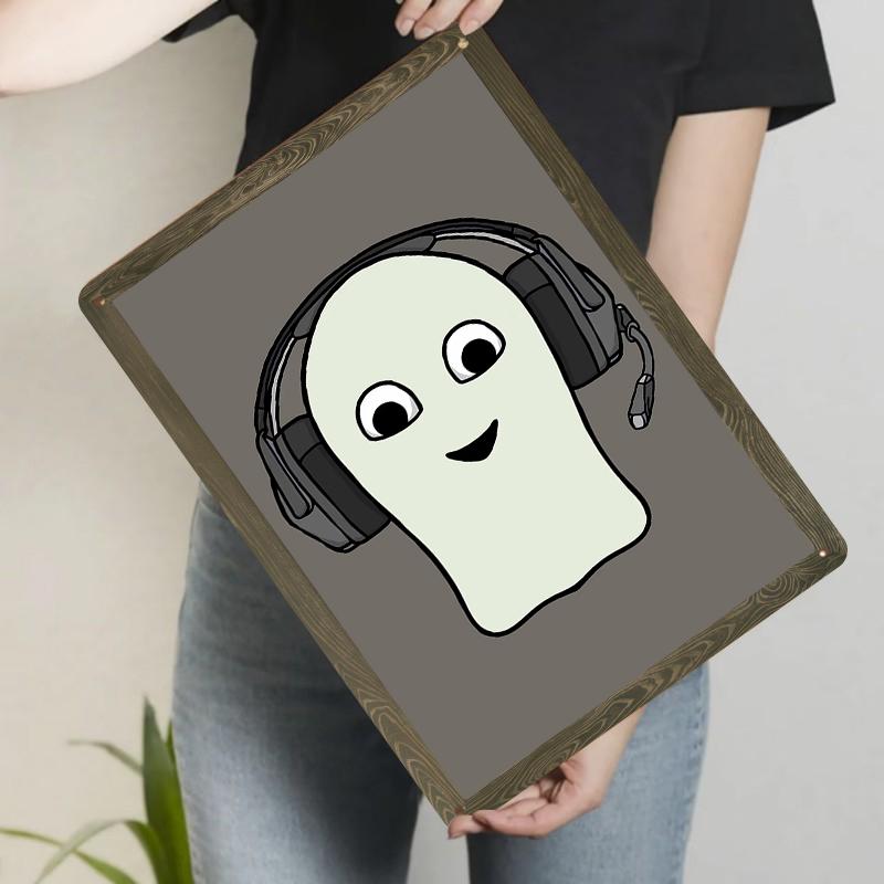 Cartoon Ghost with Headphones Funny Metal Tin Sign Home Wall Decor Gift for Festival 20x30cm(7.8x11.8inch)
Cartoon Ghost with Headphones Funny Metal Tin Sign Home Wall Decor Gift for Festival 20x30cm(7.8x11.8inch)